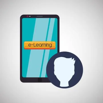 E-learning design. education icon. online concept, vector illustration Stock Illustration