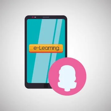 E-learning design. education icon. online concept, vector illustration Stock Illustration