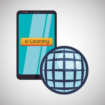 E-learning design. education icon. online concept, vector illustration Stock Illustration