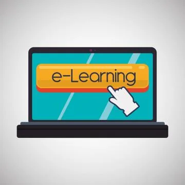 E-learning design. education icon. online concept, vector illustration Illustrazione stock