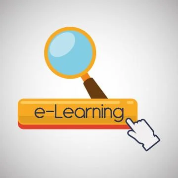 E-learning design. education icon. online concept, vector illustration Stock Illustration