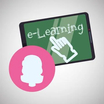 E-learning design. education icon. online concept, vector illustration Illustrazione stock