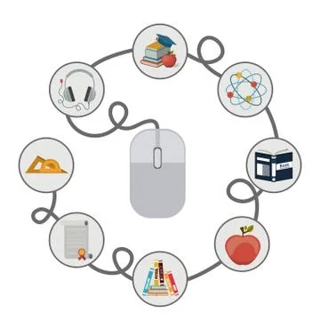 E-learning design 스톡 일러스트