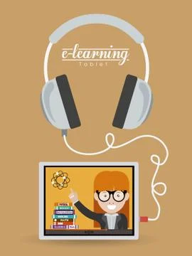 E-learning design Stock Illustration