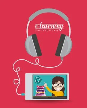 E-learning design Illustrazione stock