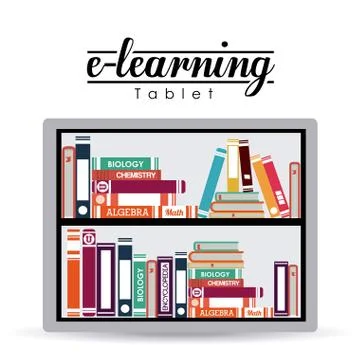 E-learning design 스톡 일러스트