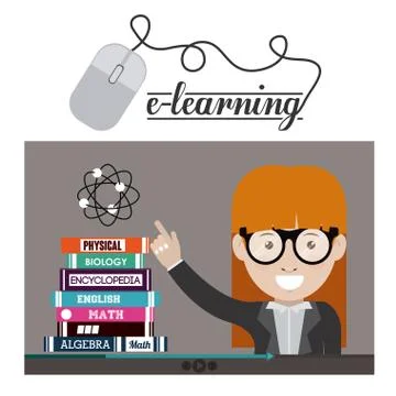 E-learning design Illustrazione stock