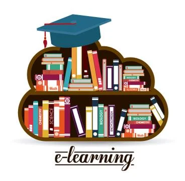 E-learning design 스톡 일러스트
