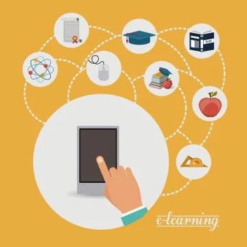 E-learning design Illustrazione stock