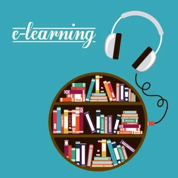 E-learning design Illustrazione stock