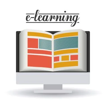 E-learning design 스톡 일러스트