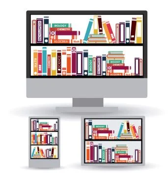 E-learning design Illustrazione stock