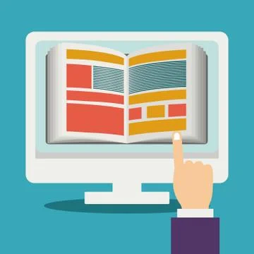 E-learning design Illustrazione stock