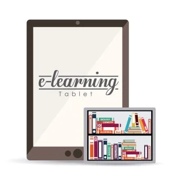 E-learning design Illustrazione stock