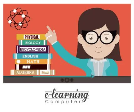 E-learning design Illustrazione stock