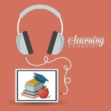 E-learning design Stockillustratie