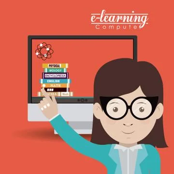 E-learning design Stock Illustration