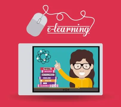 E-learning design Stock Illustration