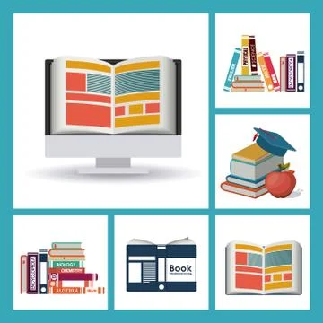E-learning design Illustrazione stock