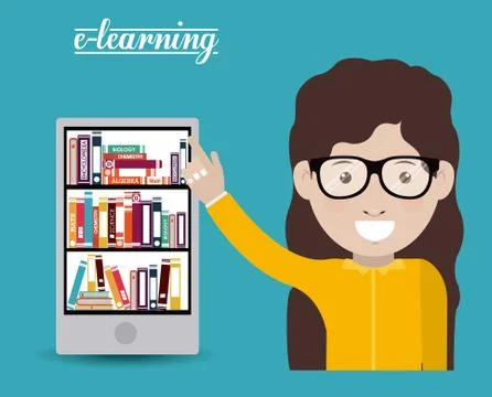 E-learning design 스톡 일러스트