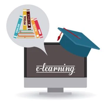 E-learning design Illustrazione stock