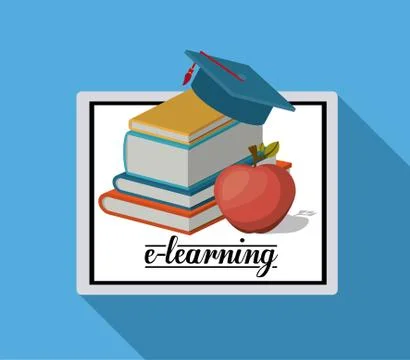 E-learning design 스톡 일러스트