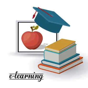 E-learning design Illustrazione stock