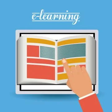 E-learning design 스톡 일러스트