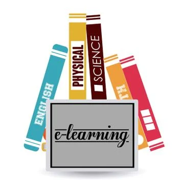 E-learning design Illustrazione stock