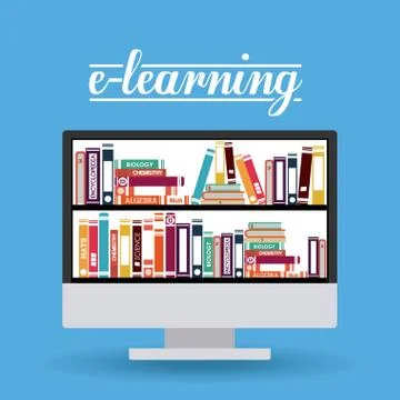 E-learning design 스톡 일러스트