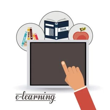 E-learning design Illustrazione stock