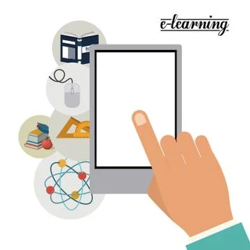 E-learning design Illustrazione stock
