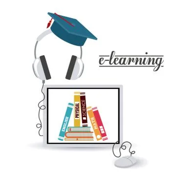 E-learning design Illustrazione stock
