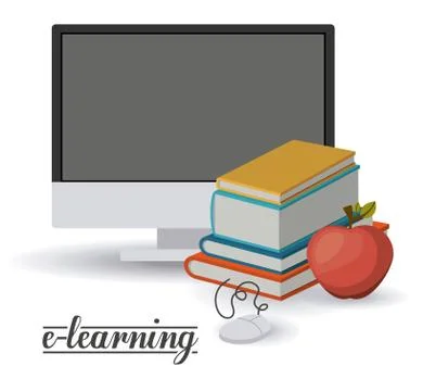 E-learning design 스톡 일러스트