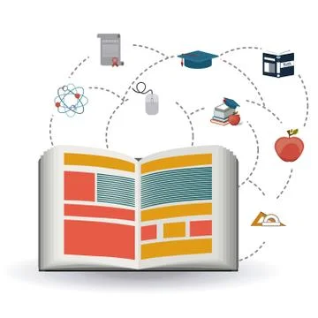 E-learning design 스톡 일러스트