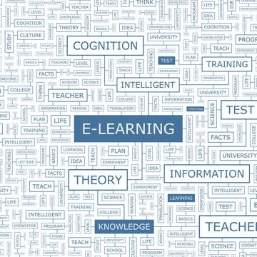E-LEARNING E-LEARNING. Word cloud concept illustration. Wordcloud collage.... Stock Photos