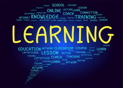 E-learning education concept online learning with webinars, video tutorials.. Illustrazione stock