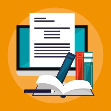 E-learning education design 스톡 일러스트