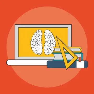 E-learning education design イラスト素材