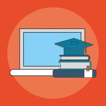 E-learning education design 스톡 일러스트