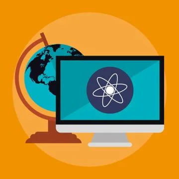 E-learning education design Illustrazione stock