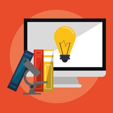 E-learning education design イラスト素材