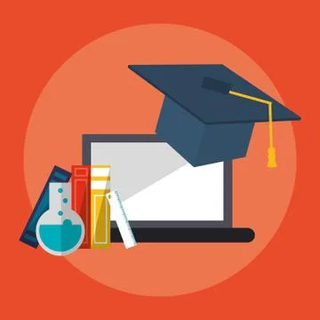 E-learning education design Stockillustratie