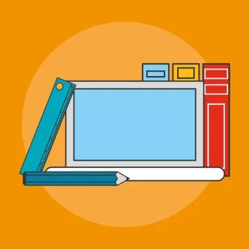 E-learning education design 스톡 일러스트