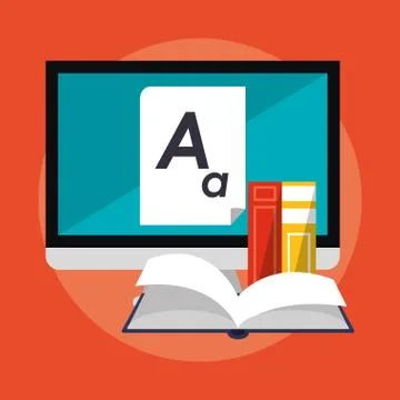 E-learning education design 스톡 일러스트