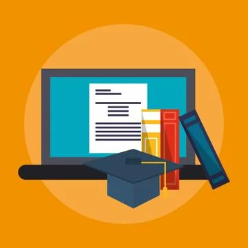 E-learning education design Stock Illustration