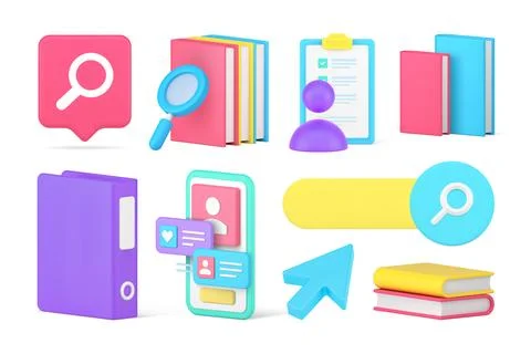 E learning education library book reading internet information searching se.. イラスト素材