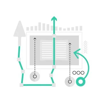 E learning education platform Stock Illustration