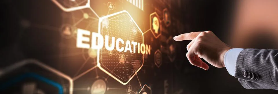 E-learning Education Webinar Online concept. Business Technology Stock Photos