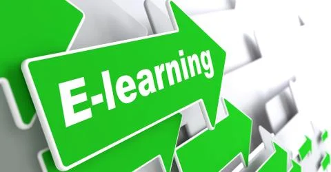 E-Learning. Educational Background. Illustrazione stock